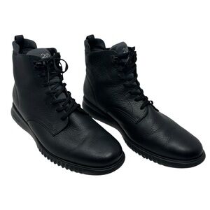Cole Haan Men's Zerogrand Leather Boots In Black Leather